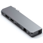 Satechi Pro Max 15W PD USB-C Hub (HDMI/USB-A/kortleser) Space Grey