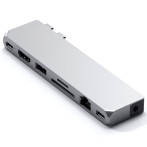 Satechi Pro Max 15W PD USB-C Hub (HDMI/USB-A/kortleser) Sølv