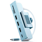 Satechi Clamp Hub t/iMac (USB-C/USB-A/kortleser) Blå