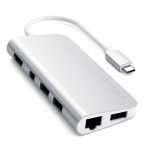 Satechi USB-C Multimedia Adapter (HDMI/Mini DisplayPort/Ethernet/USB-A) Sølv