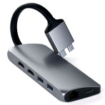 Satechi USB-C multimedieadapter (HDMI/Ethernet/USB-C/USB-A) Space Grey