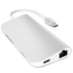 Satechi USB-C-adapter (HDMI/Ethernet/USB-A/USB-C) Sølv