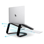 Twelve South Curve bærbar stativ for MacBook (matt svart)
