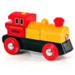 Brio World Trains Batteridrevet toveis lokomotiv, rød/gul 33594 (3 år+)