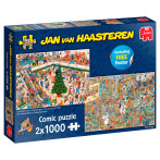 Jumbo Jan Van Haasteren 2-i-1 puslespill (2x1000 biter) Holiday Shopping