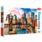 Trefl Funny Cities New York Jigsaw Puzzle (1000 brikker)