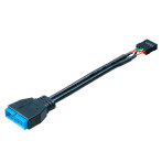 Akasa intern USB-adapterkabel - 0,1 m (USB 19-pinners til USB 9-pinners)
