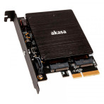 Akasa PCIe-adapter m/RGB (PCIe/M.2 SSD)