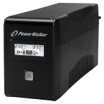 PowerWalker VI 850 LCD UPS Nødstrømforsyning 850VA 450W (2x Schuko-kontakt)