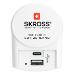 Skross Euro USB-C-lader (1xUSB-C/1xUSB-A)