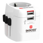 Skross PRO Light Travel adapter m/2xUSB-A (USA/UK/AUS/EU)
