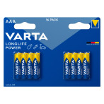 Varta Longlife Power AAA LR03 batteri 1,5V (alkalisk) 16pk