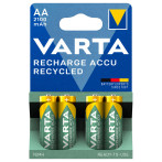 Varta Recharge Charge Accu Resirkulert AA HR6-batteri 2100mAh (NiMH) 4pk