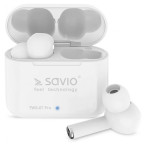 Savio TWS-07 Pro Bluetooth In-Ear ørepropper m/etui (2 timer) Hvit
