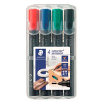 Staedtler Lumocolor Permanent Marker - 2mm (rød/svart/grønn/blå) 4pk