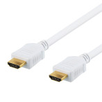 Deltaco High-Speed Premium HDMI-kabel m/Ethernet - 0,5 m (4K UHD) Hvit