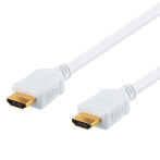 Deltaco High-Speed Premium HDMI-kabel m/Ethernet - 1m (4K UHD) Hvit