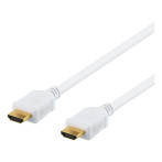Deltaco High-Speed HDMI-kabel med Ethernet - 5m (4K UHD) Hvit