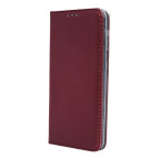Smart Magnetic Flip Cover iPhone 15 Plus (kunstig skinn/TPU) Bordeaux