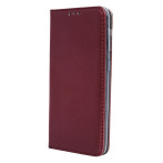 Smart Magnetic Flip Cover iPhone 15 Pro (kunstig skinn/TPU) Bordeaux