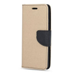 Smart Fancy Flipcover iPhone 15 (kunstig skinn/TPU) Gull/Sort