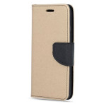 Smart Fancy Flipcover iPhone 15 Pro (kunstig skinn/TPU) Gull/Sort