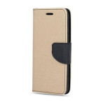 Smart Fancy Flipcover iPhone 15 Pro Max (kunstig skinn/TPU) Gull/Sort