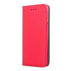 Smart Magnet Cover iPhone 15 Pro Max (kunstig skinn/TPU) Rød