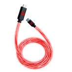 Floating Grip 18W LED USB-C ladekabel - 3m (USB-C/USB-C) Rød