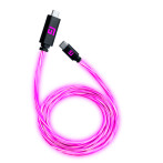 Floating Grip 18W LED USB-C ladekabel - 3m (USB-C/USB-C) Rosa