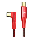 Mcdodo CA-8321 vinklet USB-C-kabel - 1,2 m (USB-C/USB-C) Rød