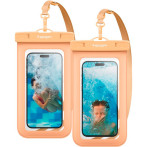 Spigen A601 Aqua Shield vanntett etui for smarttelefoner - aprikos (2pk)