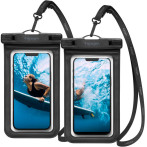 Spigen A601 Aqua Shield vanntett deksel for smarttelefoner - svart (2pk)