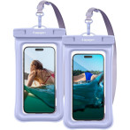 Spigen A610 Aqua Shield vanntett etui for smarttelefoner - Aqua Blue (2pk)