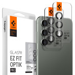 Spigen EZ Fit Optik Pro Kamerabeskyttelsesglass for Samsung Galaxy S23/Galaxy S23+ (Sort) 2pk