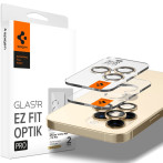 Spigen EZ Fit Optik Pro Kamerabeskyttelsesglass for iPhone 14 Pro/iPhone 14 Pro Max (gull) 2pk