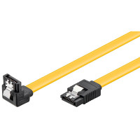 SATA kabel Vinklet - 10cm (6Gb/s) m/låse-clip