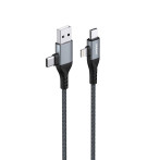 Dudao L20PRO 4-i-1-kabel (USB-A/USB-C/Lightning)