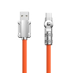 Dudao L24AC vinklet USB-kabel 120W - 1m (USB-A/USB-C) oransje