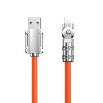 Dudao L24AL Vinklet Lightning-kabel 120W - 1m (USB-A/Lightning) oransje