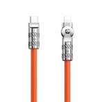 Dudao L24CL vinklet lynkabel 30W - 1m (USB-A/Lightning) oransje