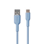 Puro Icon myk USB-kabel - 1,5 m (USB-A/USB-C) Lyseblå