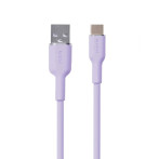 Puro Icon myk USB-kabel - 1,5 m (USB-A/USB-C) lavendel