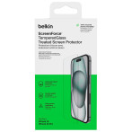 Belkin Screenforce Tempered Screen Protection for iPhone 15/14 Pro (antibakteriell)