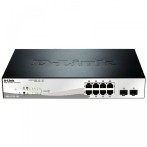 D-Link DGS-1210-10P Smart+ nettverkssvitsj 8 porter (PoE+/SFP)