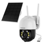 Foscam B4 WLAN utendørs overvåkingskamera m/solpanel (2560x1440)