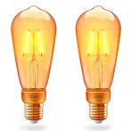 Innr Vintage Smart dimbar LED Edison filamentpære E27 - 4,5W (30W) 2pk