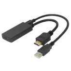 Deltaco DisplayPort-adapter (HDMI/USB-C)