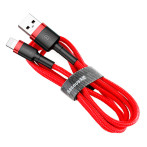 Baseus Cafule Lightning - USB-A-kabel 2,4A - 1m (rød/svart)