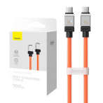 Baseus CoolPlay 100W USB-C ladekabel - 1m (USB-C/USB-C) oransje